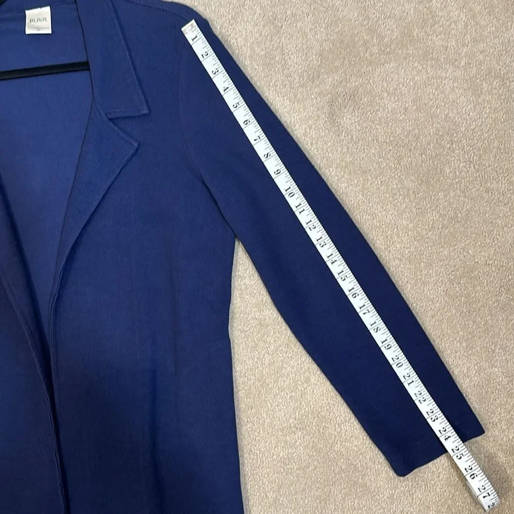 Blair Navy Blue Open Face Cardigan Women Size Medium